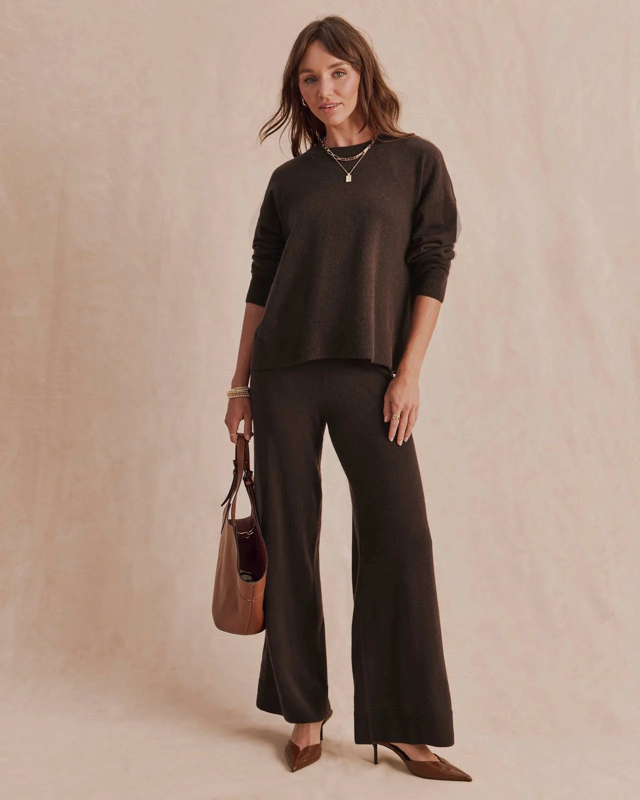 Tori Cashmere Wide Leg Pant - 1