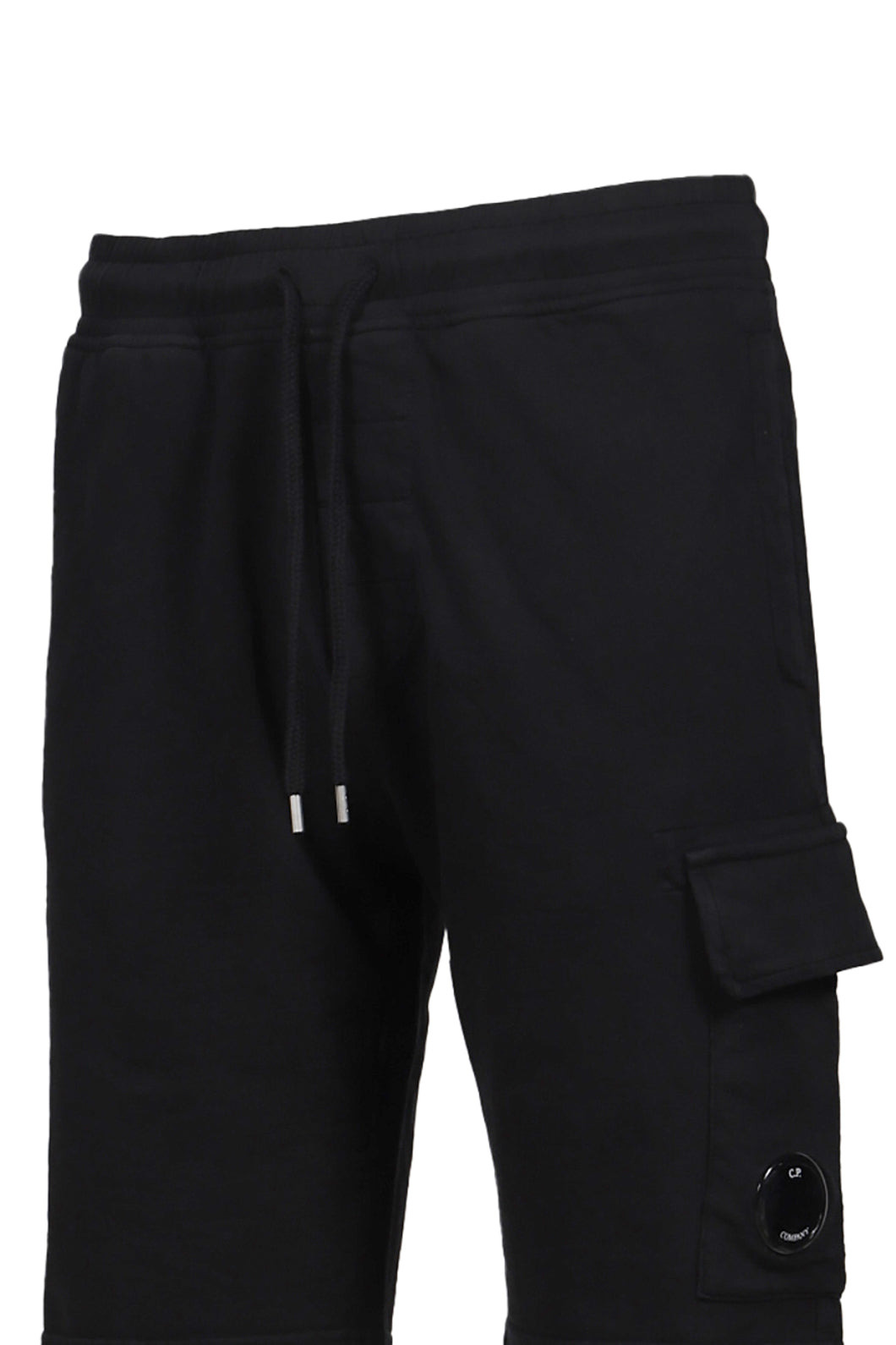 LIGHT FLEECE CARGO LENS SHORTS / BLK - 8
