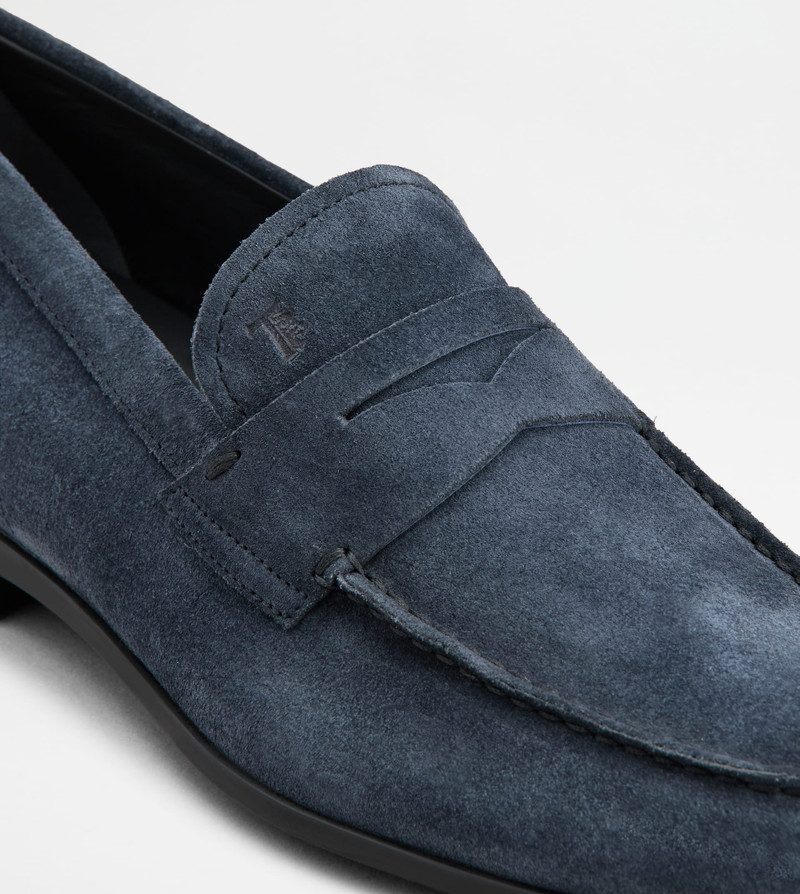 LOAFERS IN SUEDE - BLUE 5