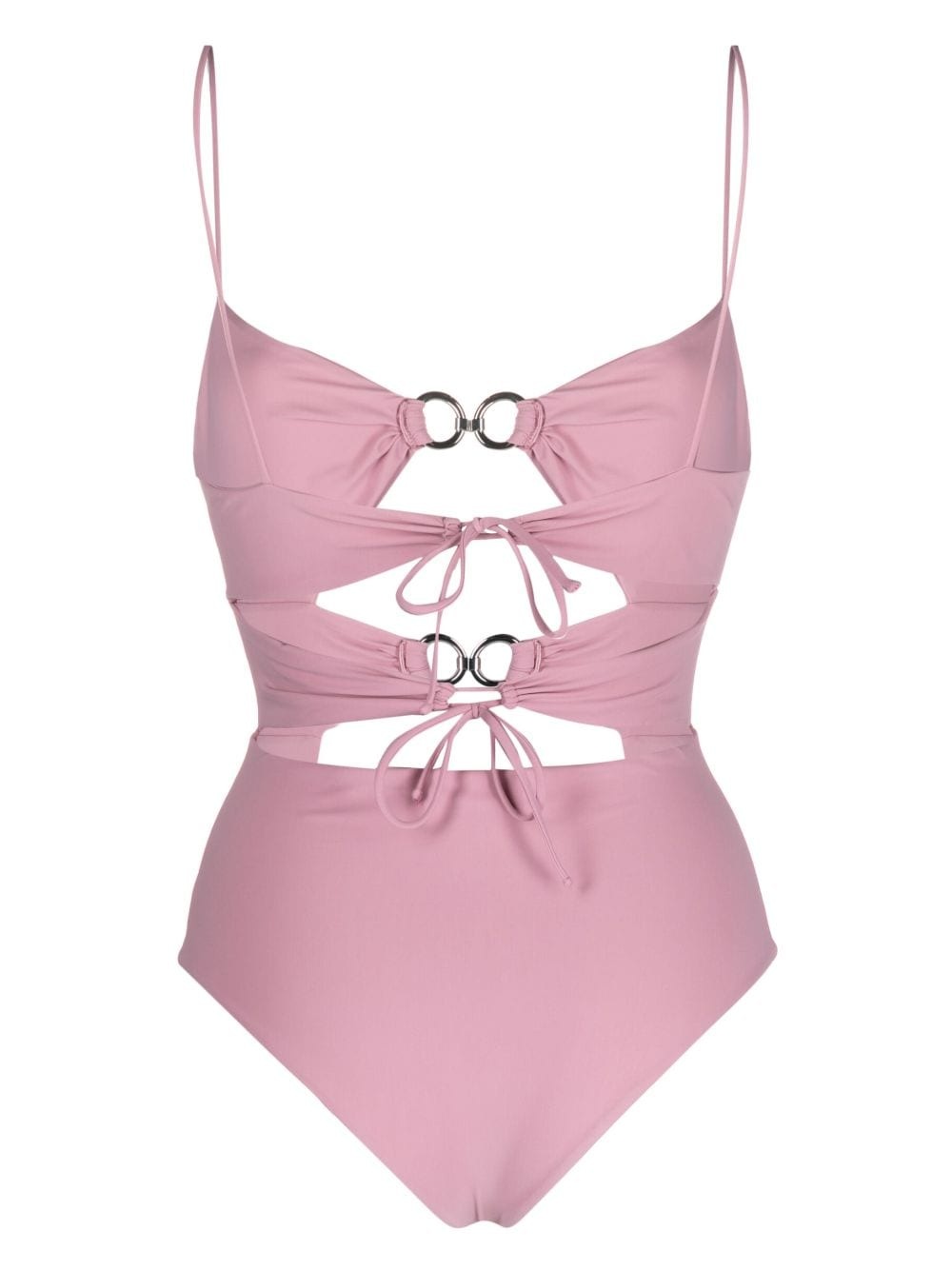 ring-embellished cut-out swimsuit - 2