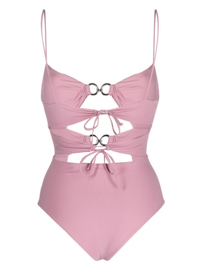 NENSI DOJAKA ring-embellished cut-out swimsuit outlook