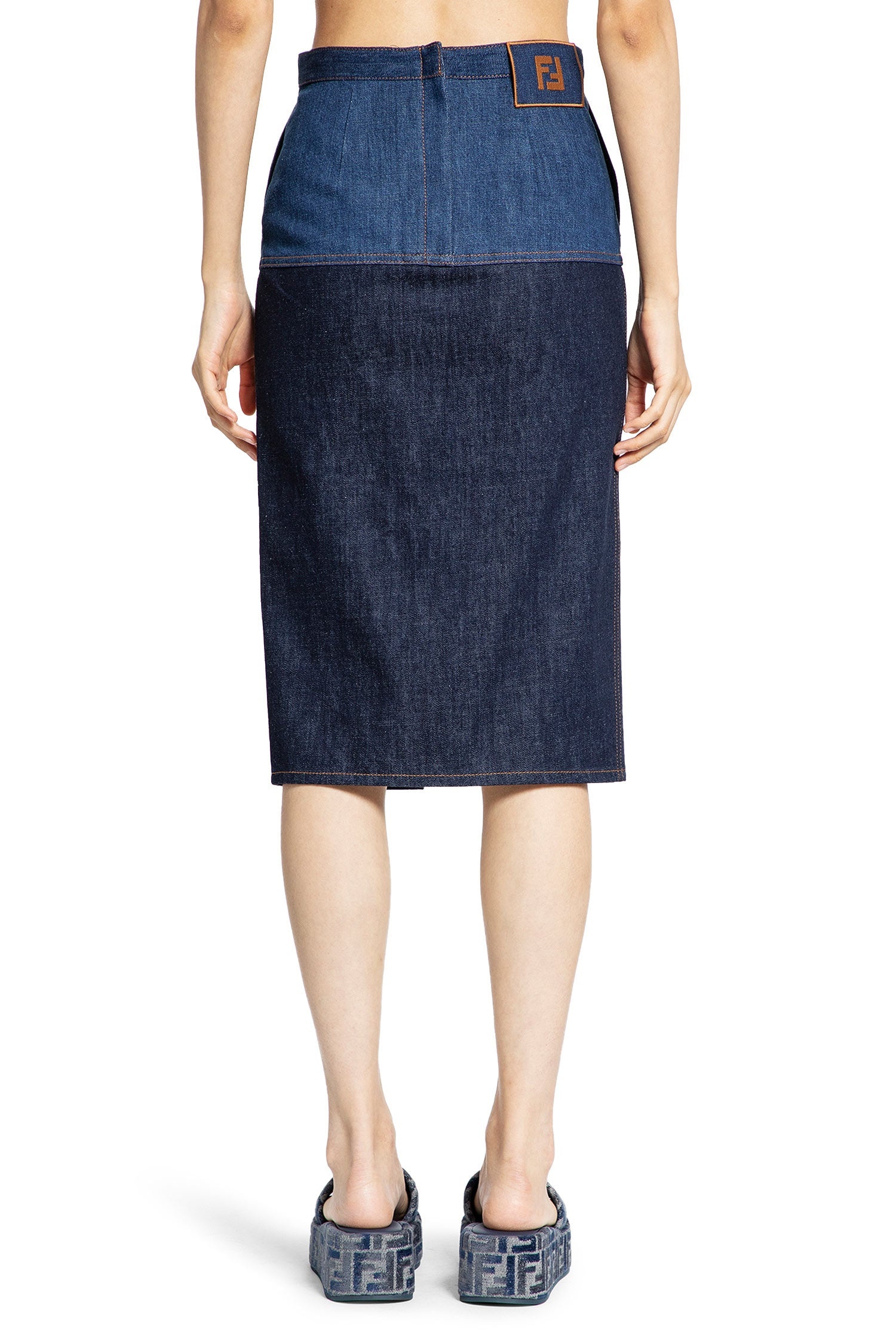 Two-Tone-Denim-Midi-Skirt - 3