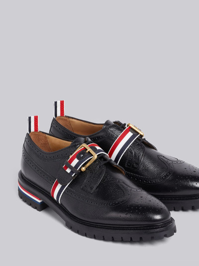 Thom Browne Black Pebbled RWB Strap Brogue outlook