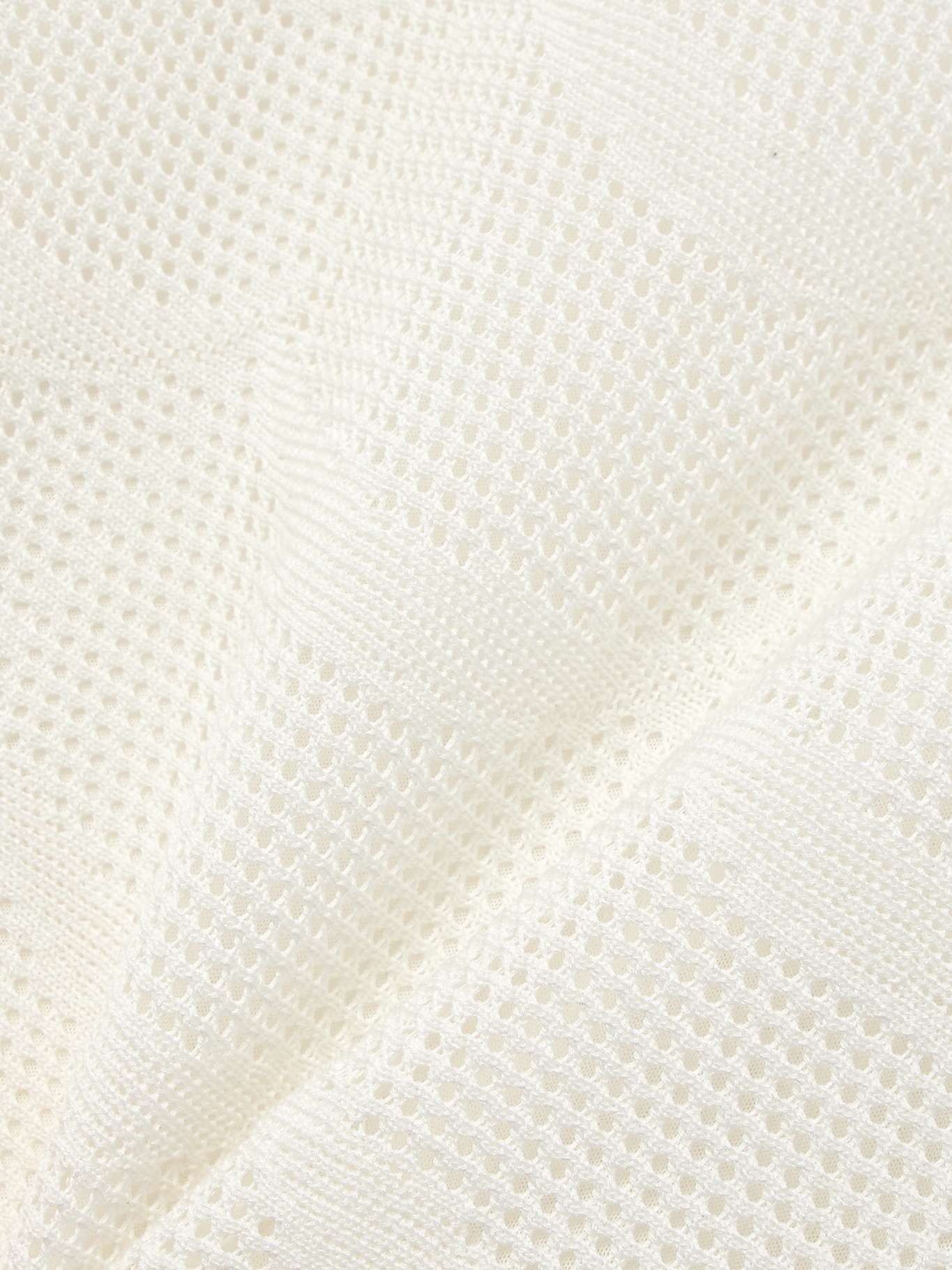 Pointelle-knit cotton and silk-blend mini dress White - 4