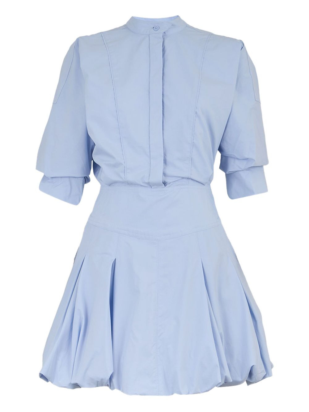 Effie puffball-hem shirt dress - 1