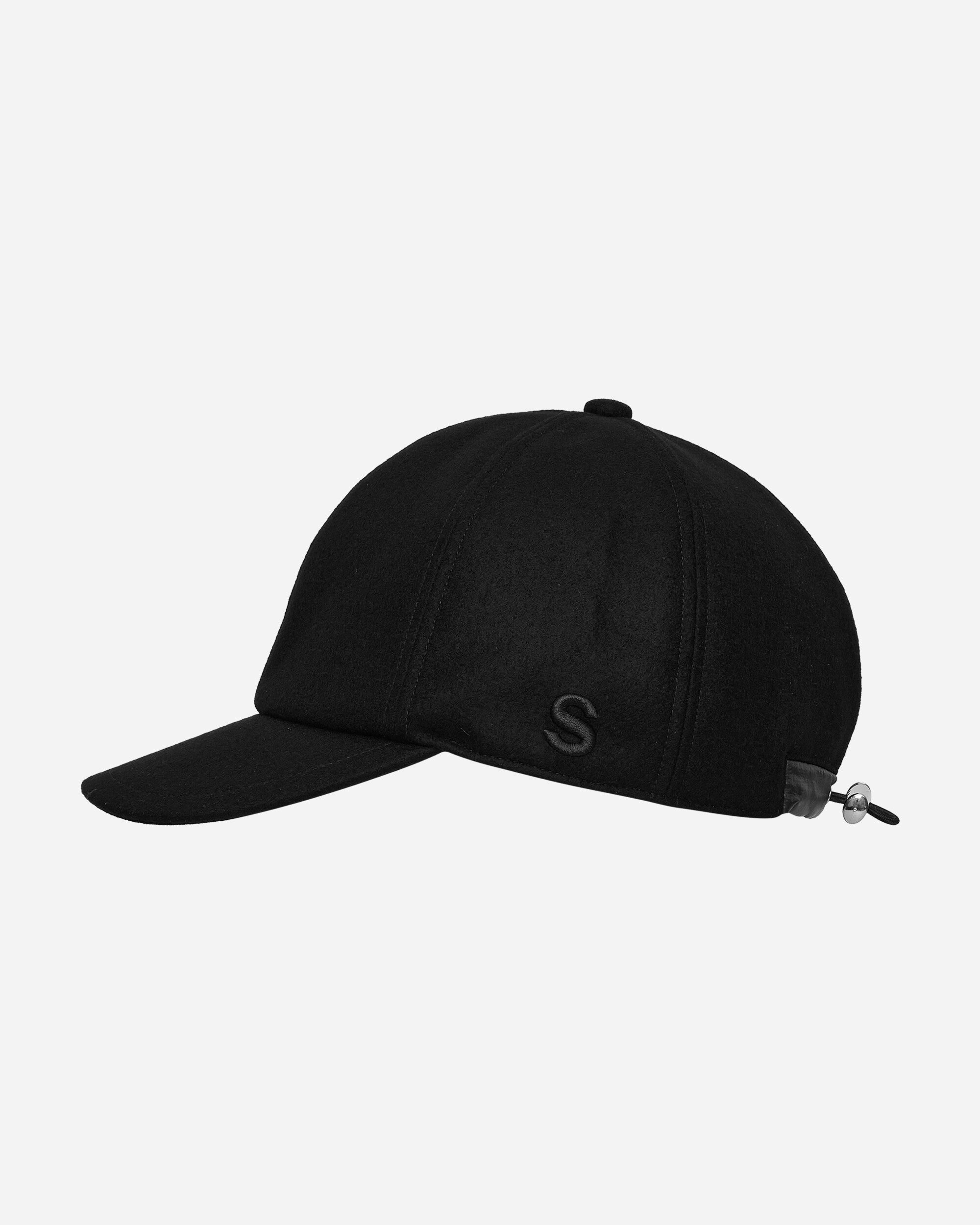 Melton Wool Drawstring Cap Black