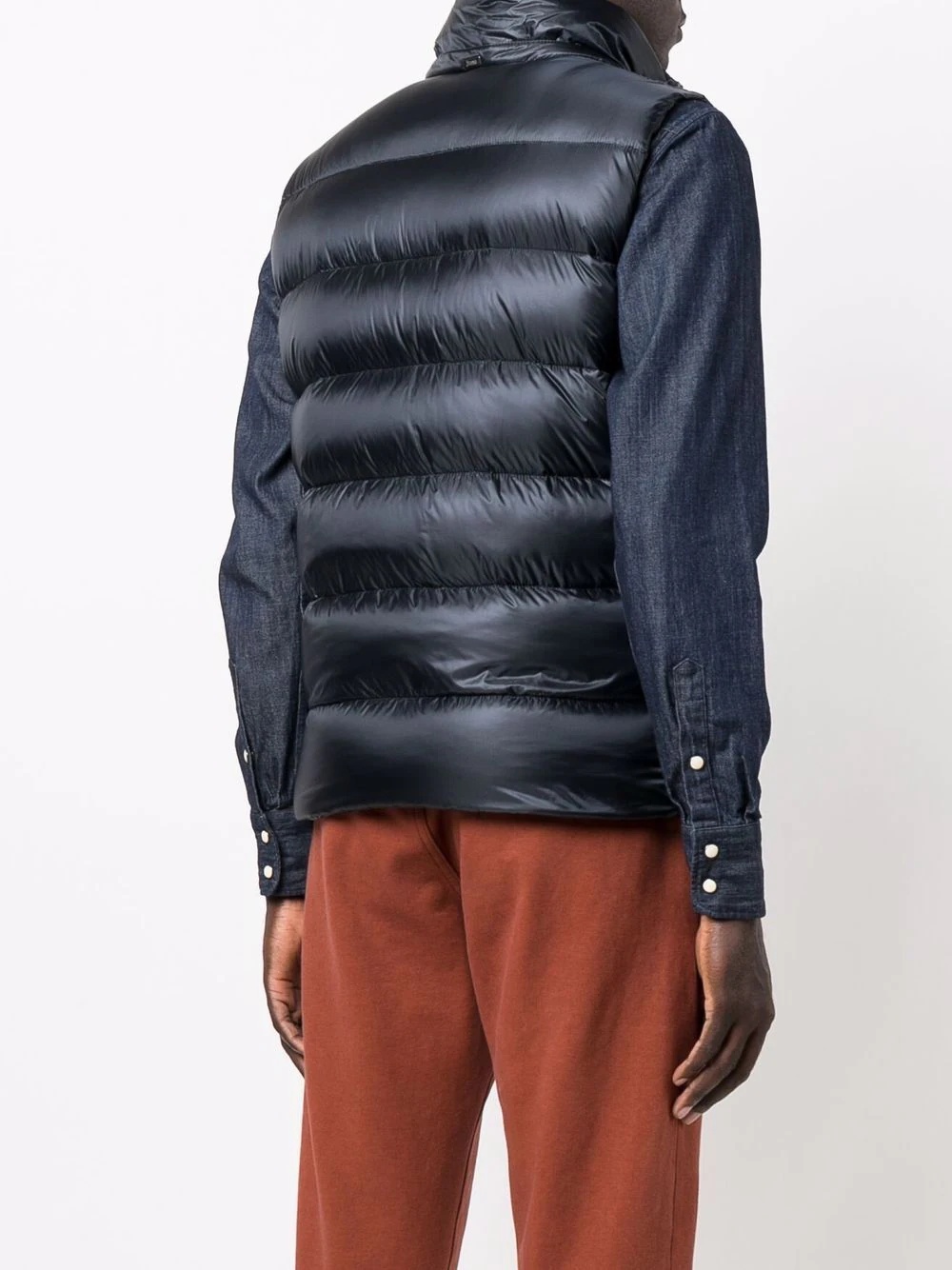 reversible quilted down gilet - 6