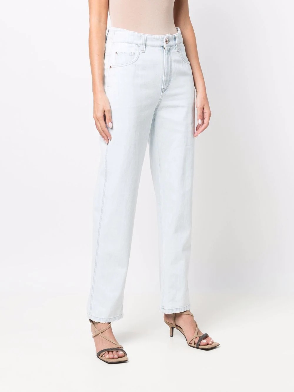 high-waist straight-leg jeans - 3