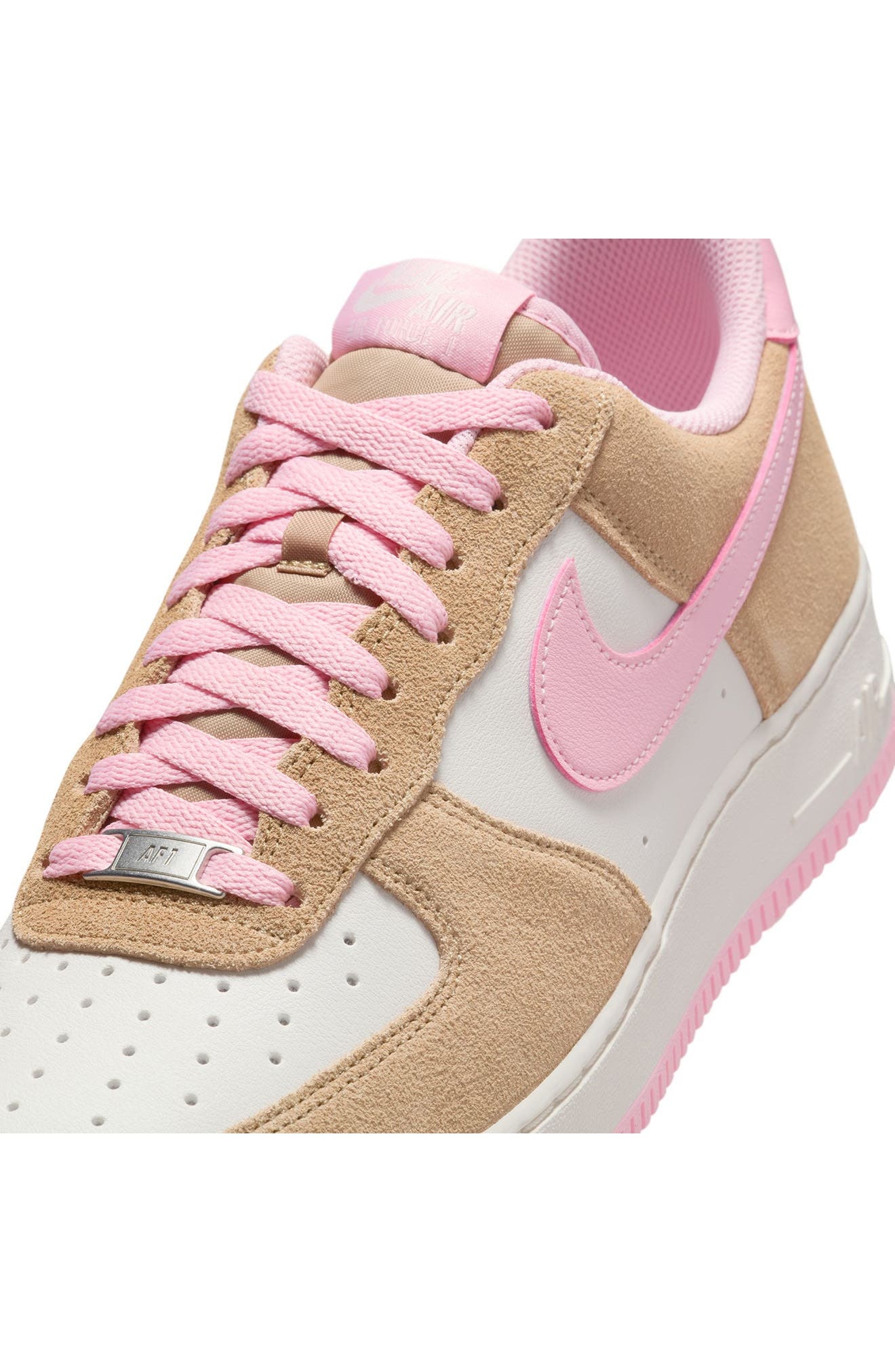 Nike Air Force 1 '07 Sneaker in Hemp/Soft Pink/Phantom at Nordstrom - 7