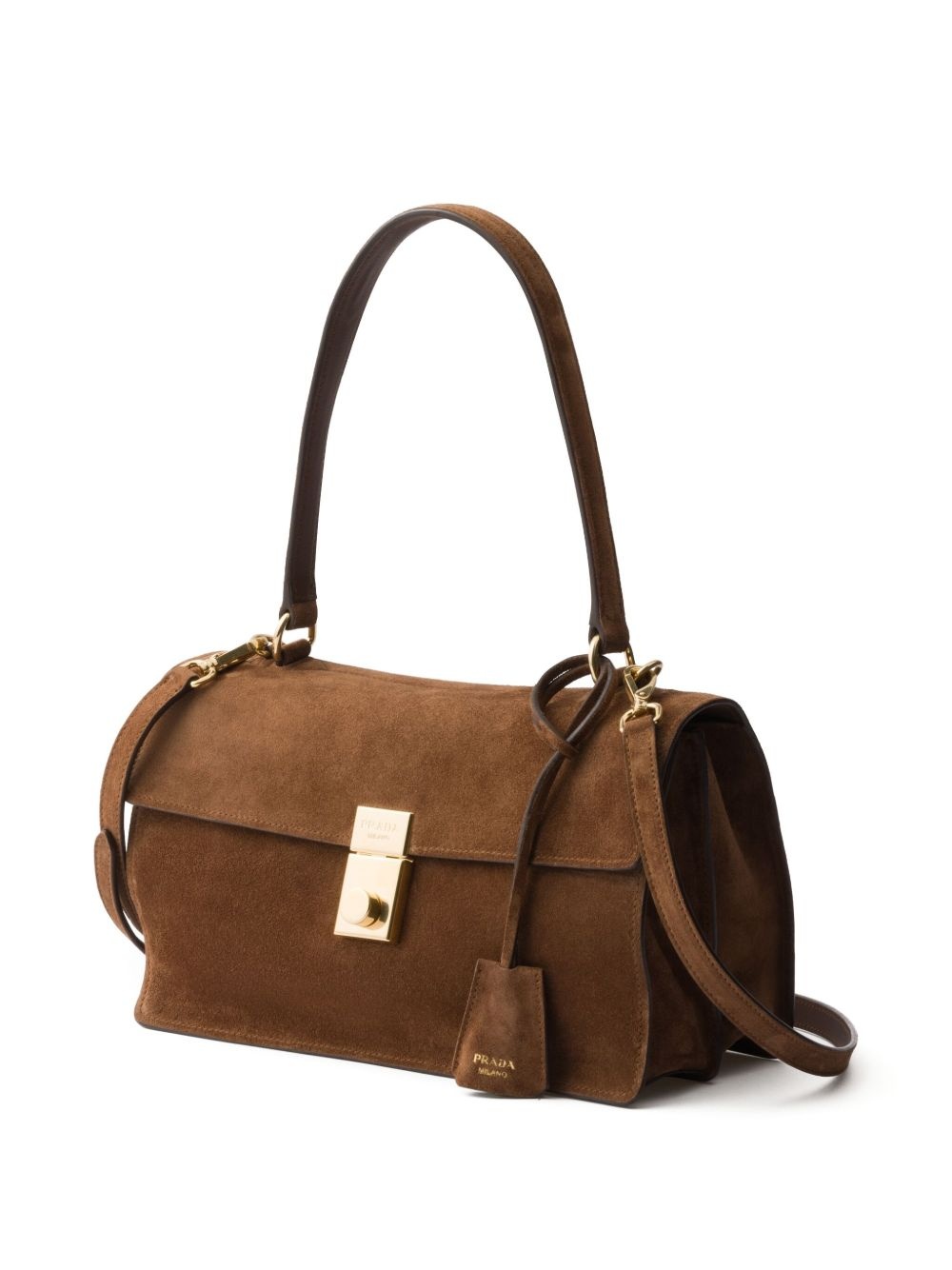 medium suede shoulder bag - 3