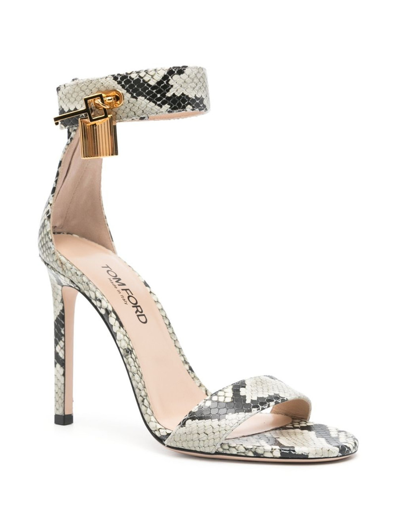 TOM FORD 105mm leather padlock sandals outlook