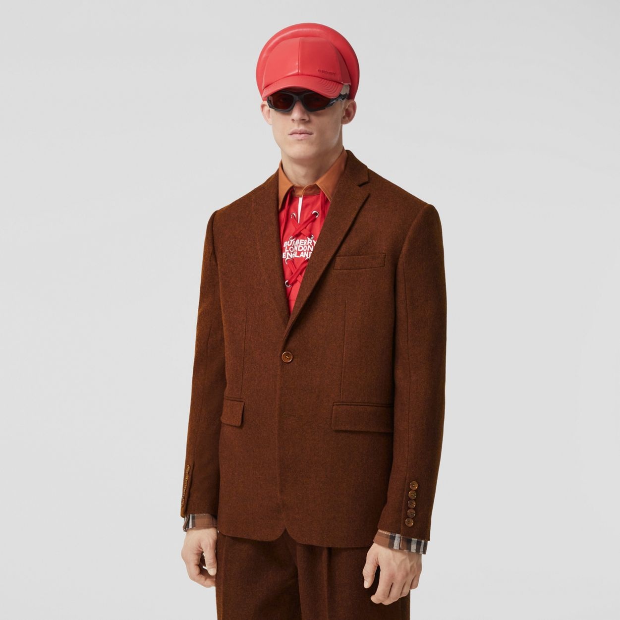 Check Detail Wool Tailored Jacket - 6