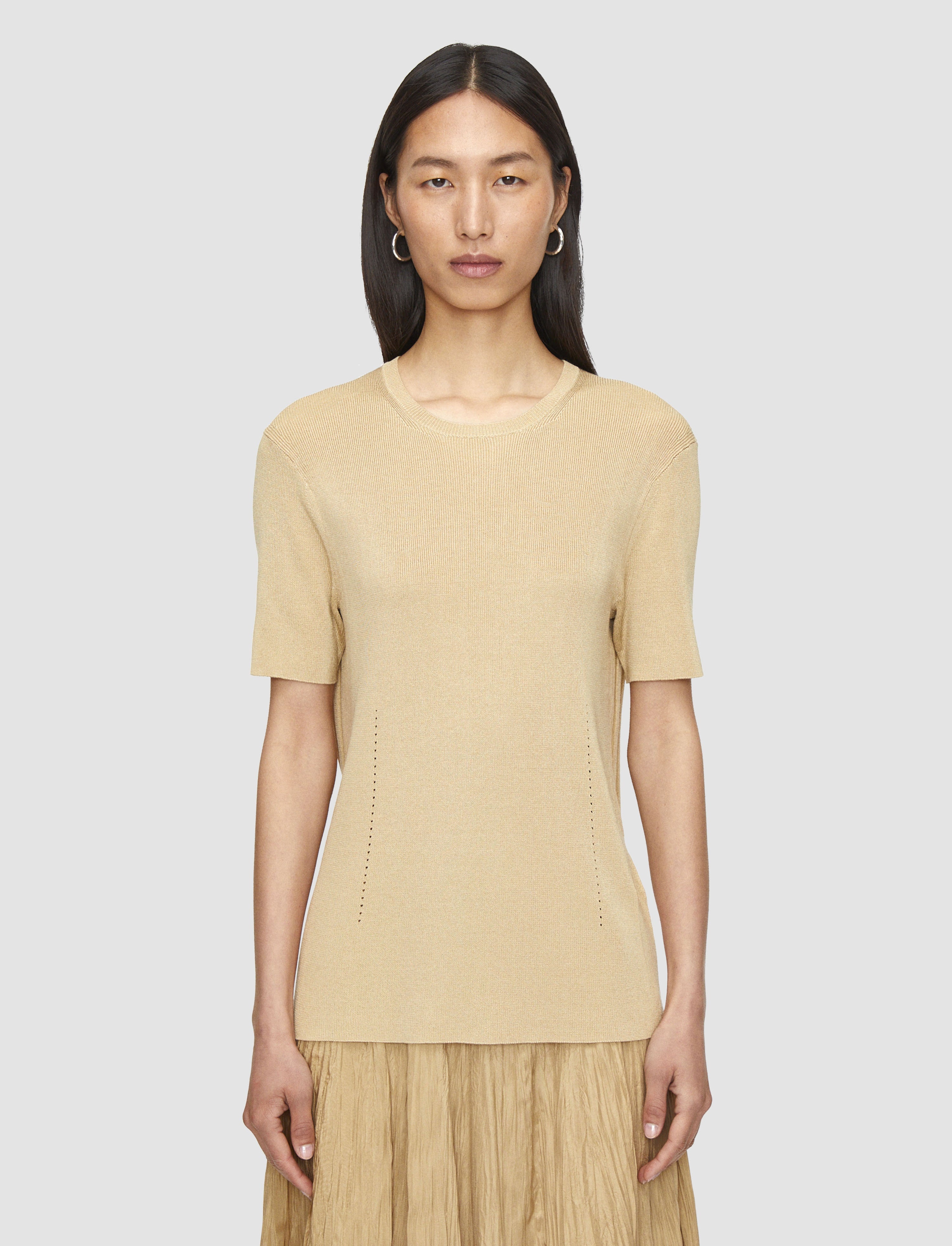 Satin Rib Knit Top - 3