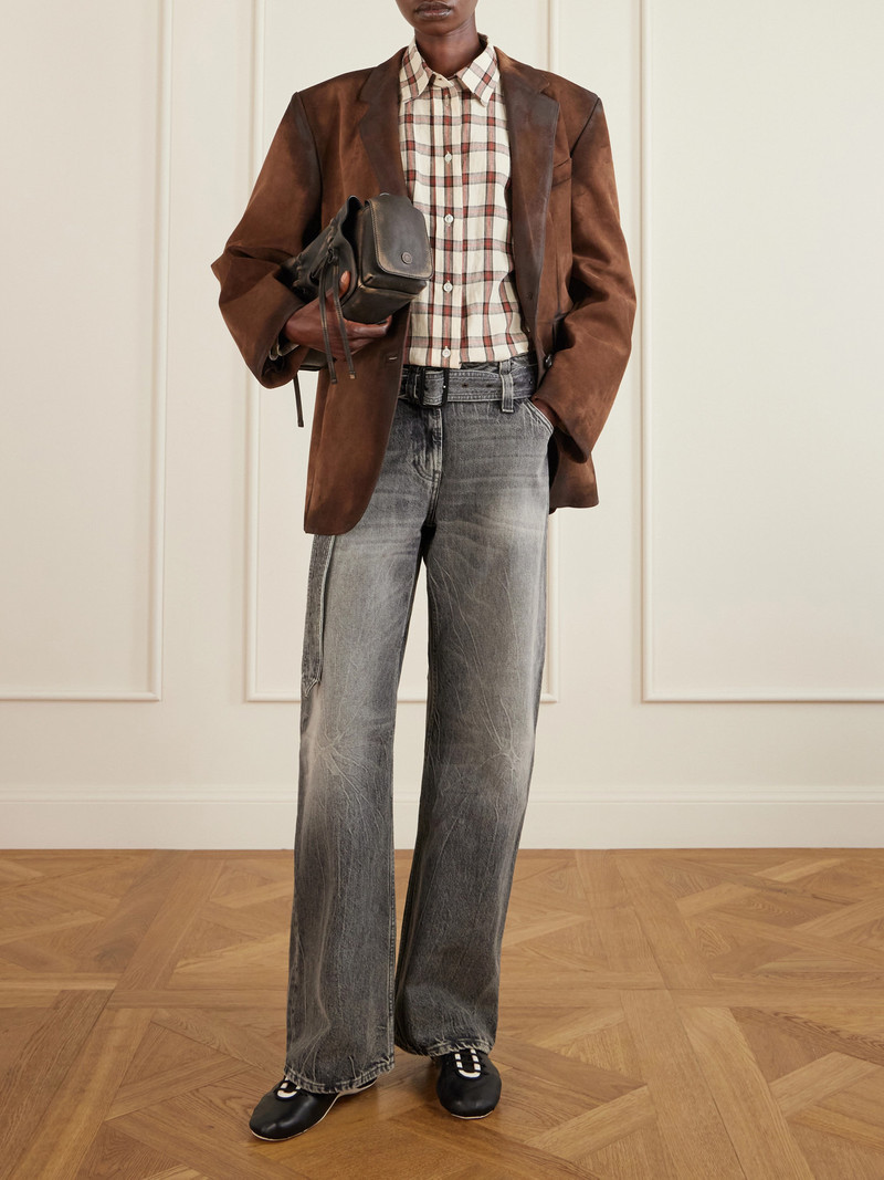 Acne Studios Distressed Suede Blazer outlook