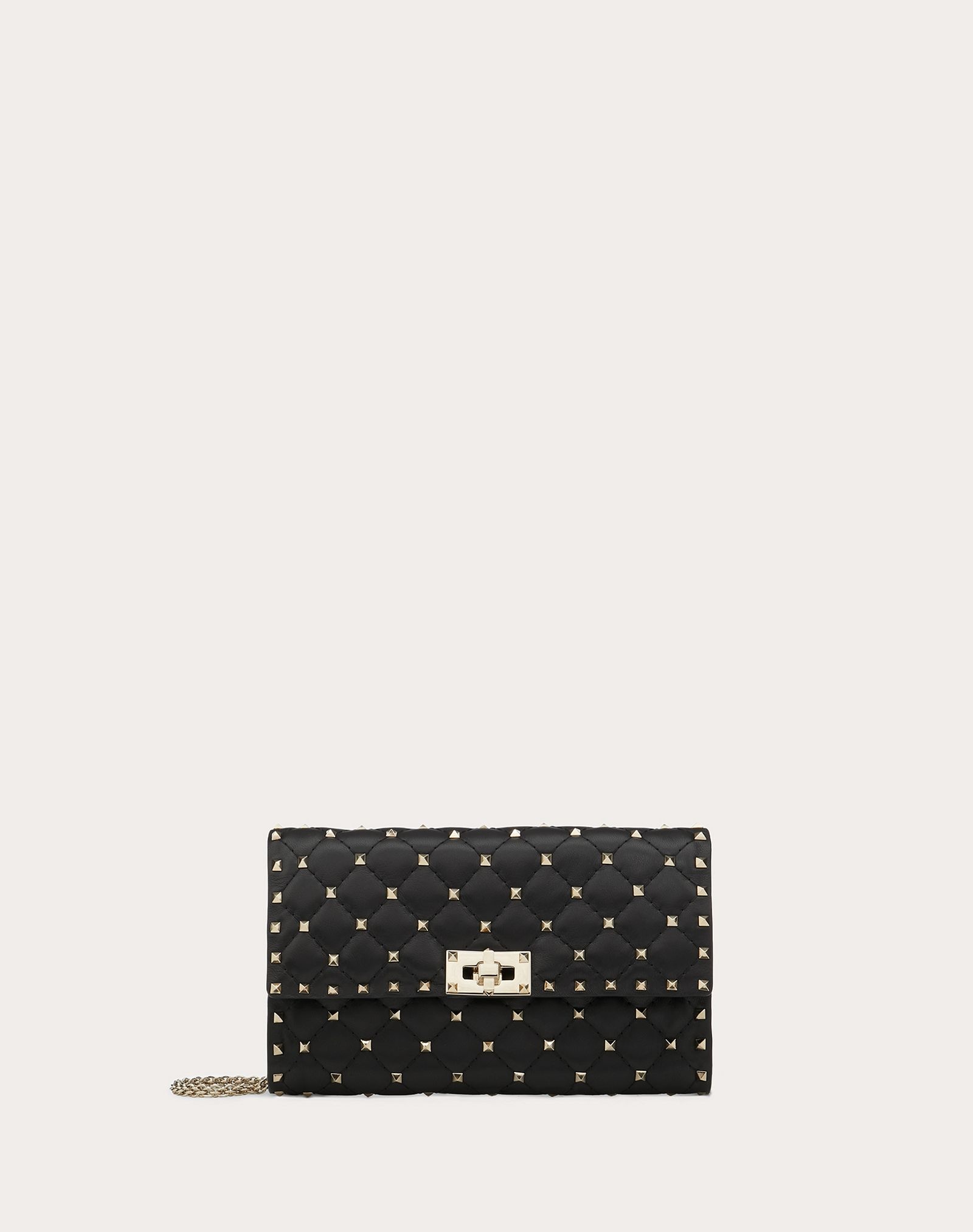 Rockstud Spike Nappa Leather Crossbody Clutch Bag - 1