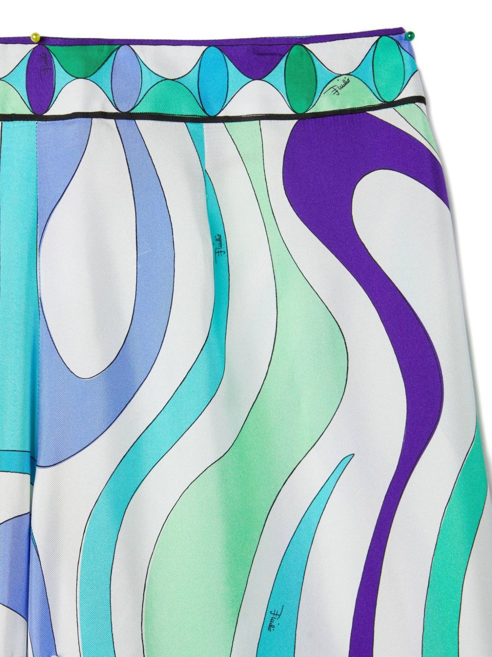 swirl-print wide-leg trousers - 3