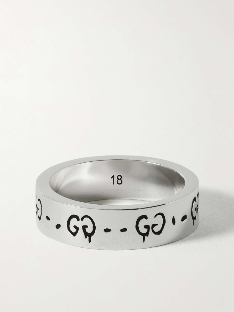 Logo-Engraved Silver Ring 3
