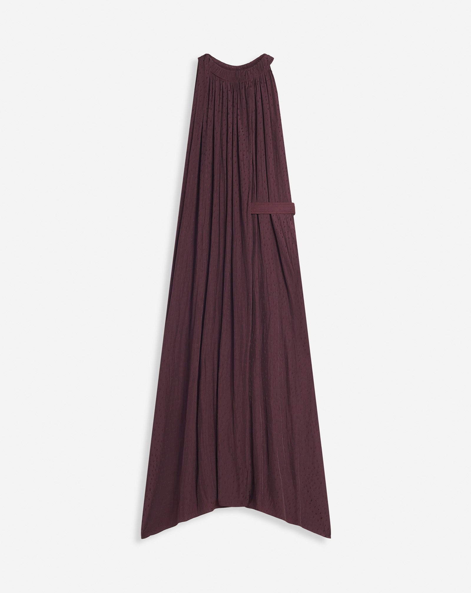 FLOWY ASYMMETRICAL BELTED DRESS - 1