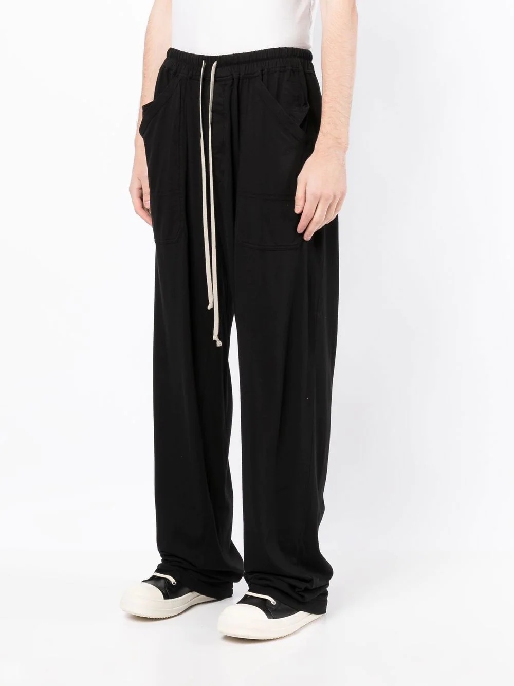 drawstring-fastening loose-fit trousers - 3