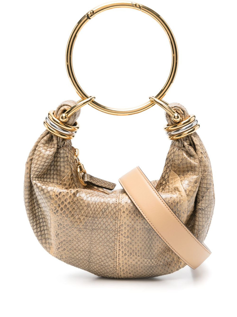embellished watersnake shoulder bag 1