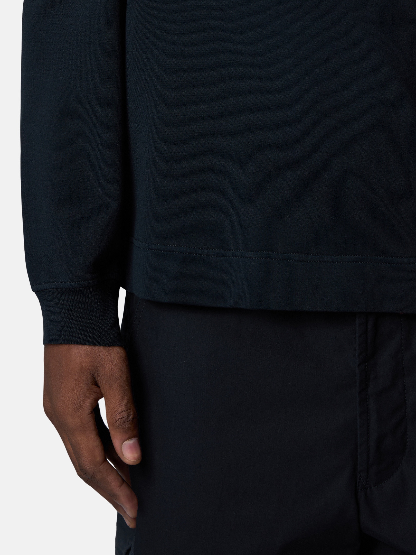 6100011 COTTON STRETCH FLEECE_STONE ISLAND GHOST - 5