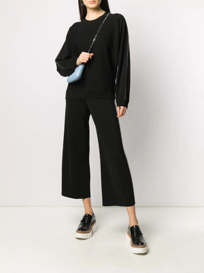 Stella McCartney knitted wide-leg cropped trousers outlook