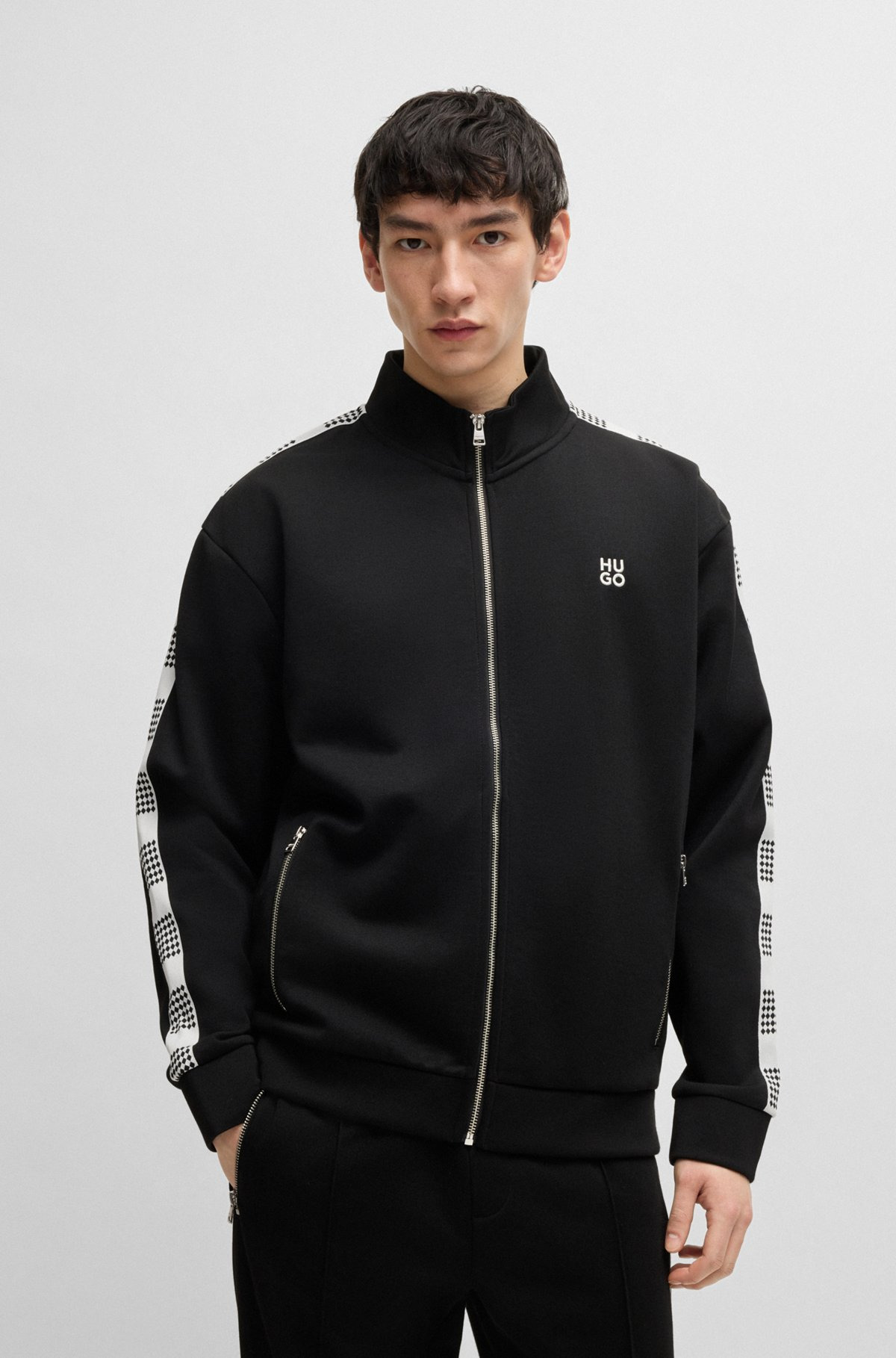 SWEATSHIRT WITH CHECKED TAPE - 2