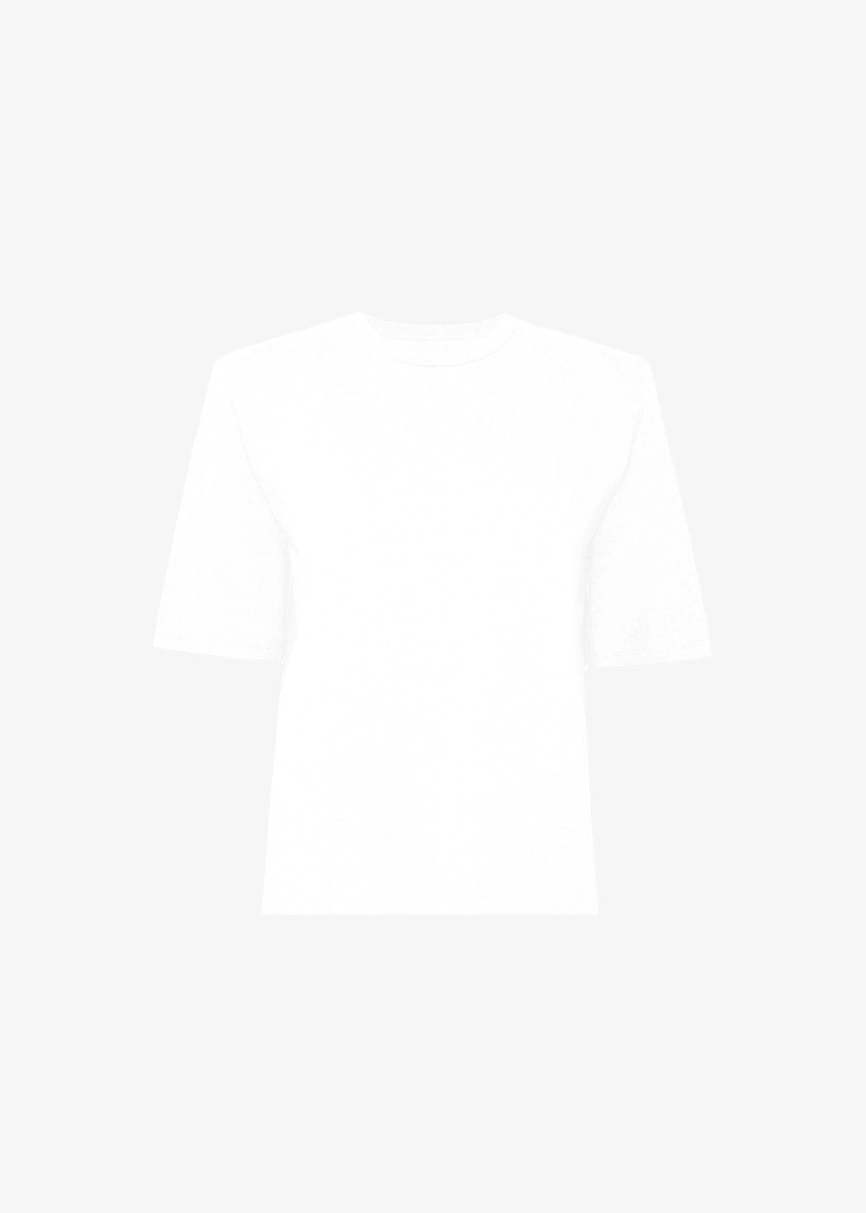 Carrington Padded Shoulder Tee - White - 1