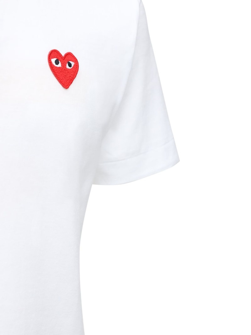 Heart patch cotton jersey t-shirt - 3