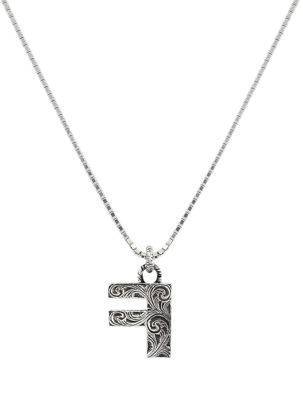 letter F pendant necklace - 4