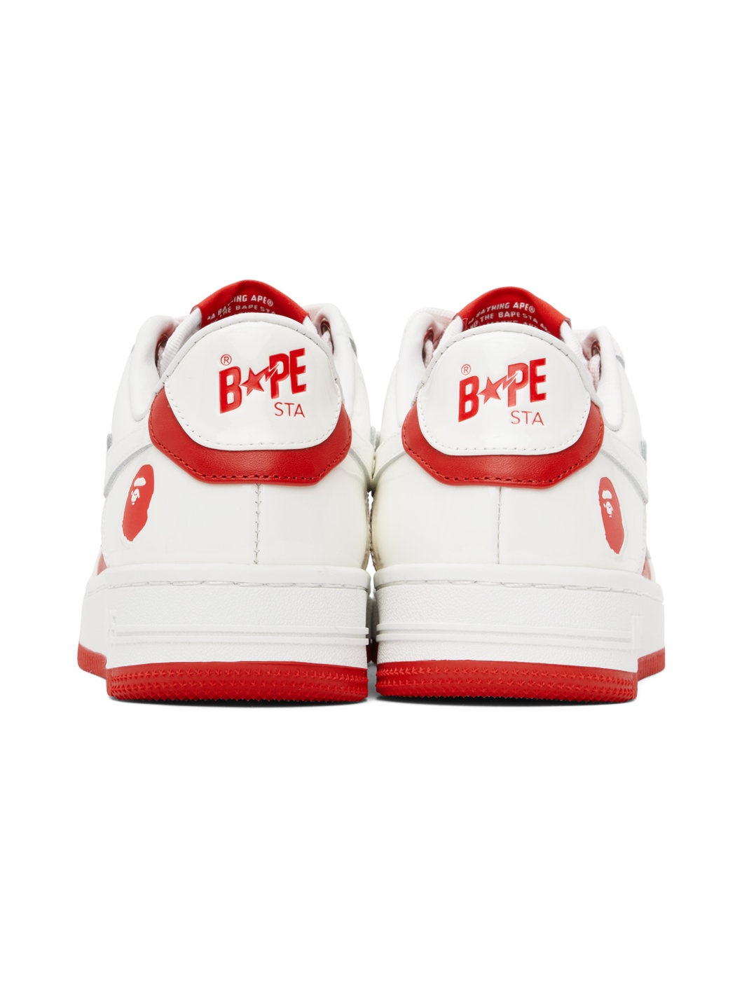 White & Red STA #6 Sneakers - 2