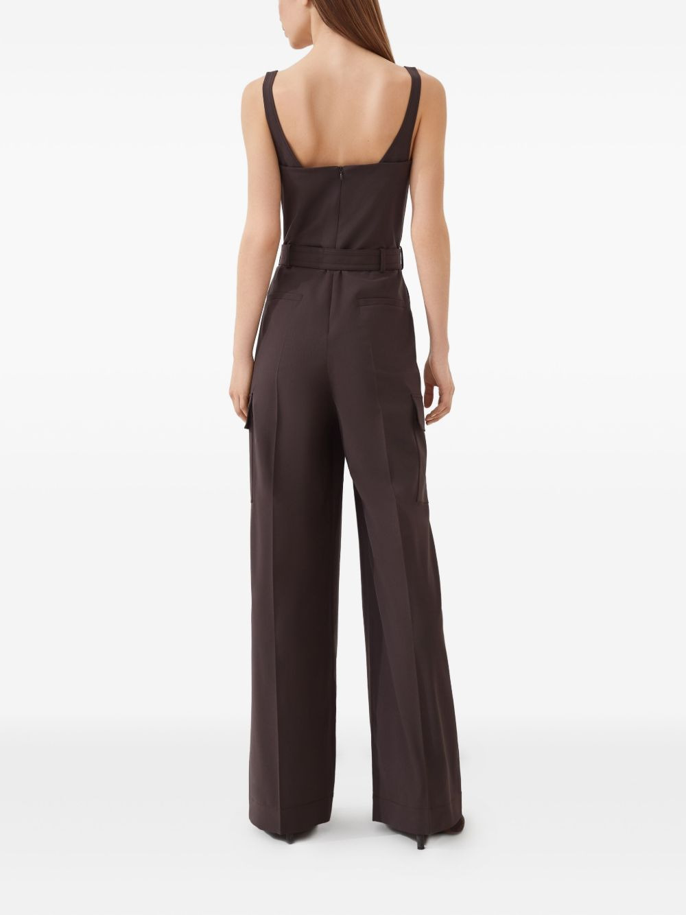 Tropical belted cargo jumpsuit - 3