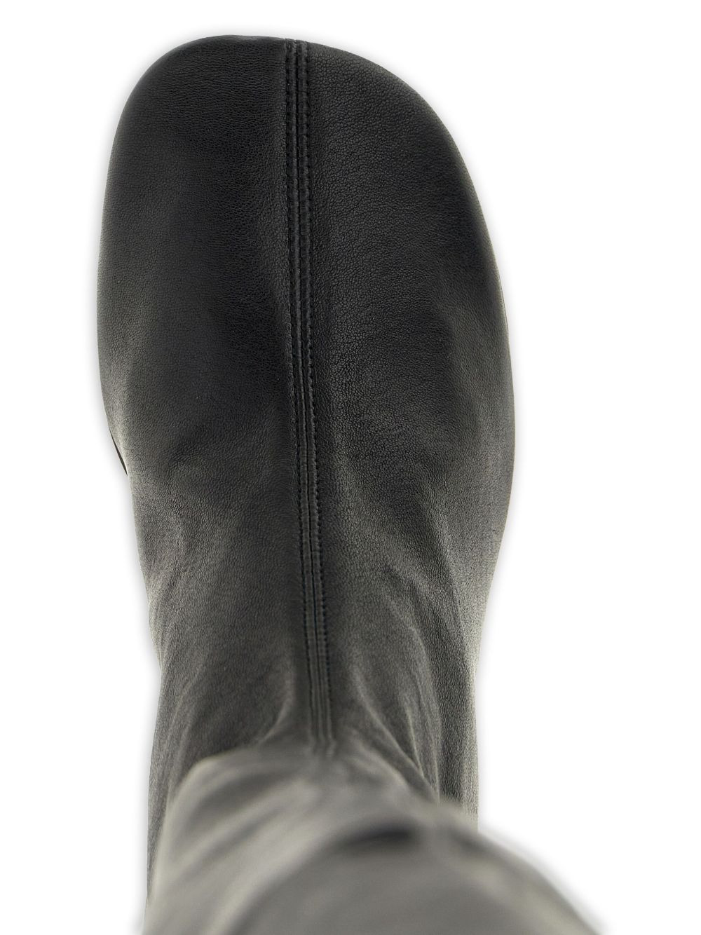 60mm leather round-toe boots - 3