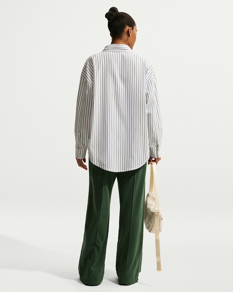 Nike Sportswear Chill Poplin Women's Oversized Woven Long-Sleeve Striped Top 5