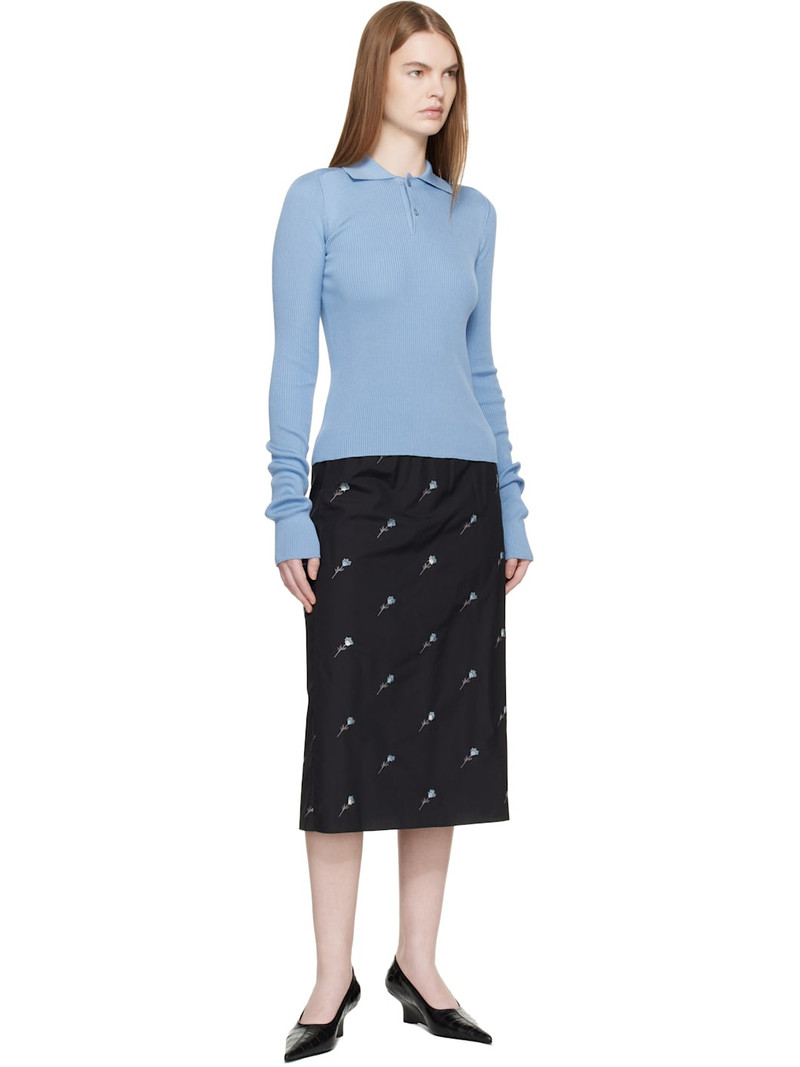 RIER Blue Fine Rib Polo outlook