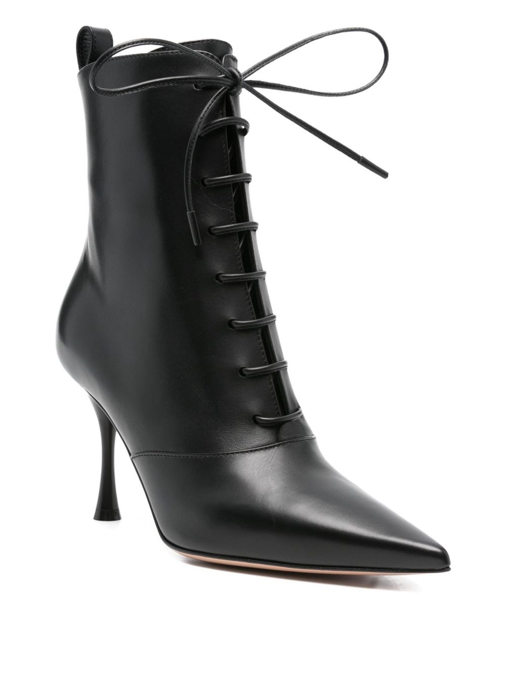 85mm lace-up pointed-toe boots - 2