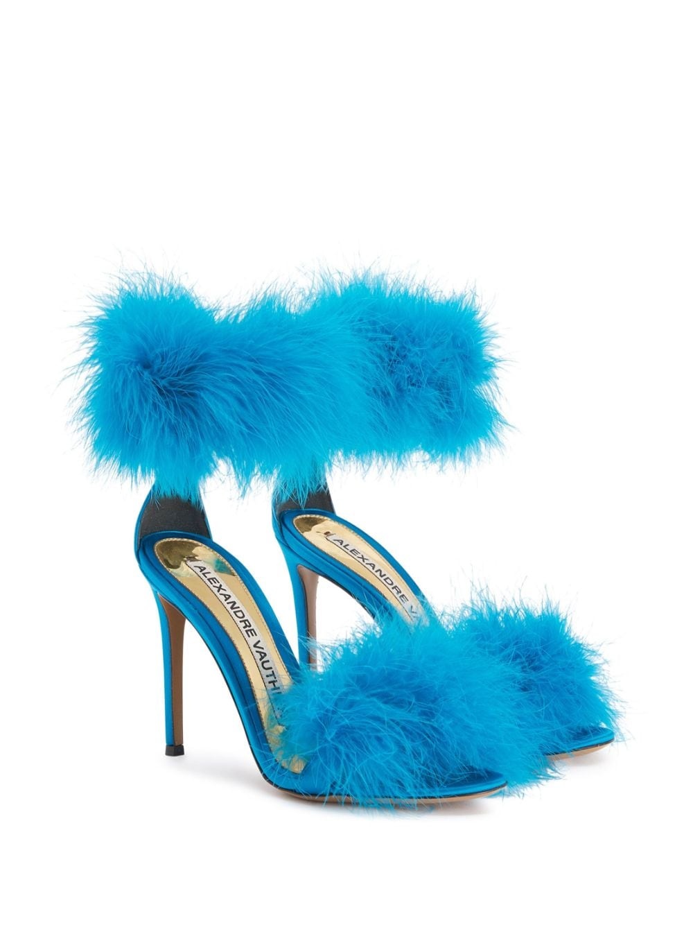 Veronica 105mm feather-detailing sandals - 2