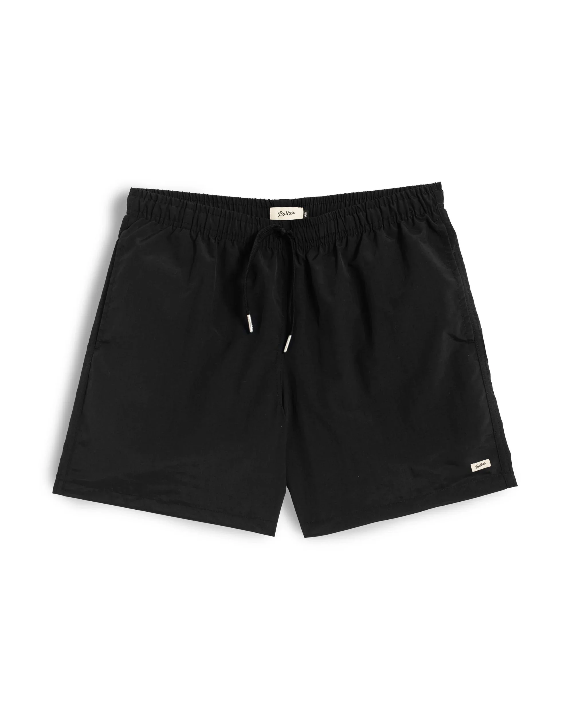 Solid Black Swim Trunk - 1