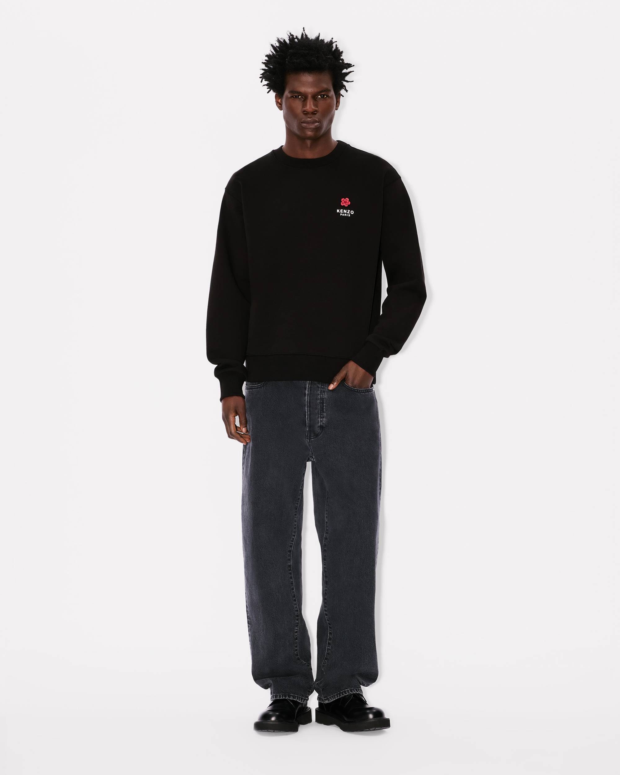 'Boke Flower' embroidered sweatshirt in cotton - 5