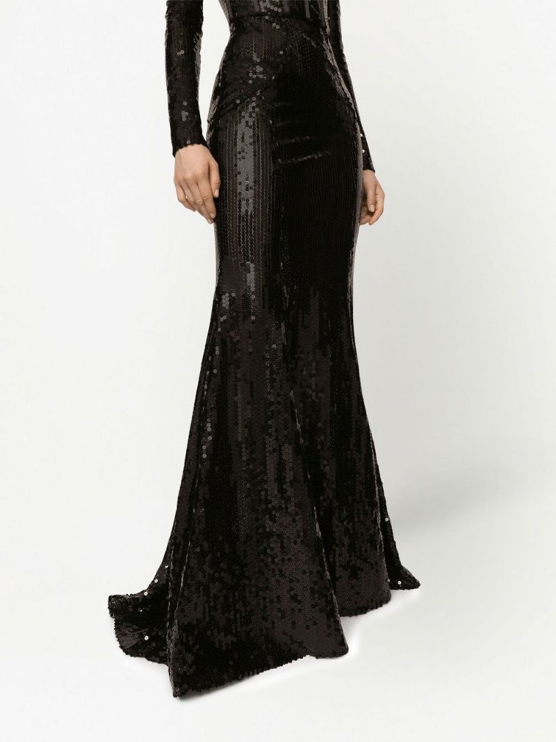 floor-length sequin dress - 5