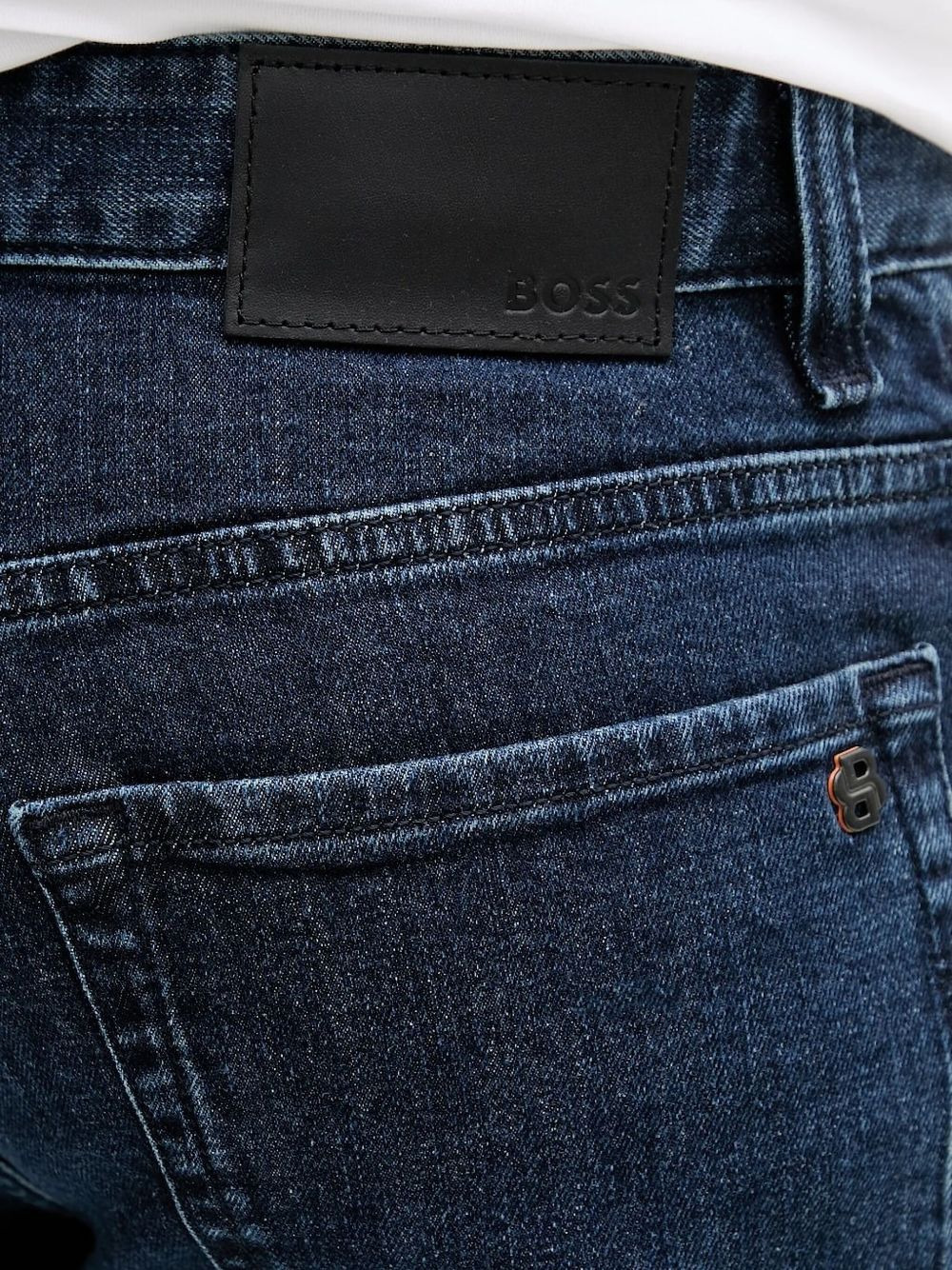leather-patch jeans - 3