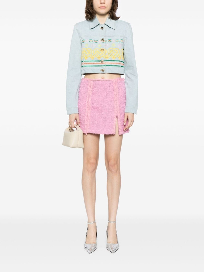 CASABLANCA embroidered-detail denim jacket outlook