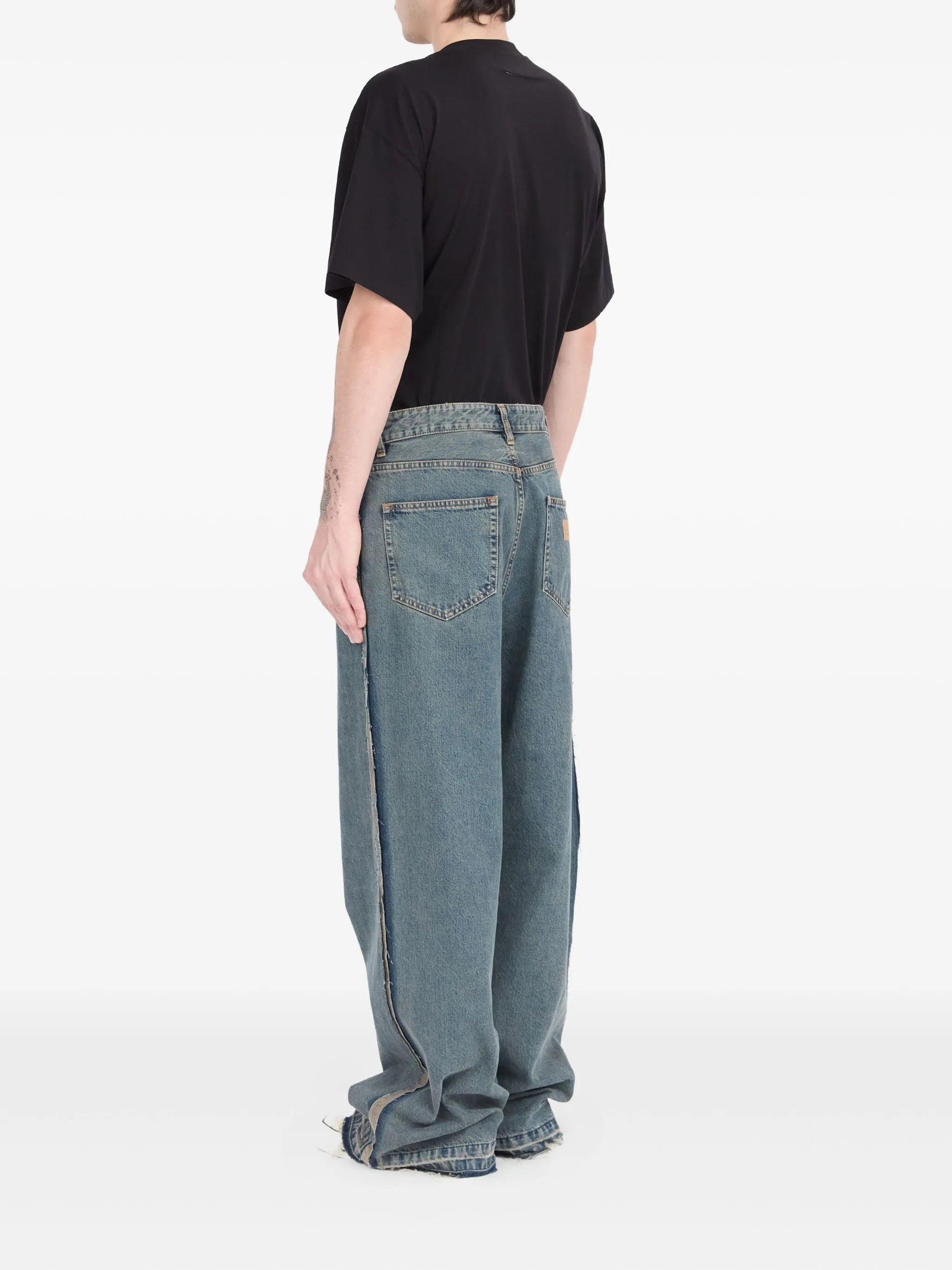 Mm6 Maison Margiela Inside-out Straight-leg Jeans - 5