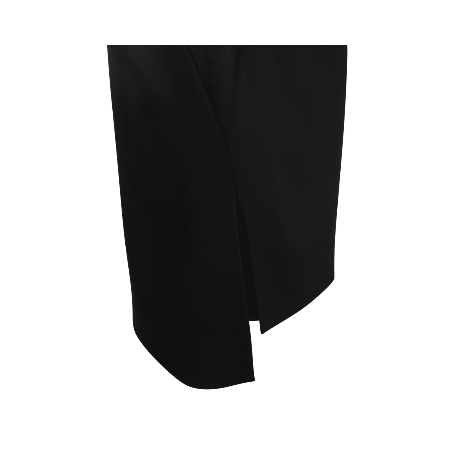 BLACK WOOL MIDI SKIRT - 4