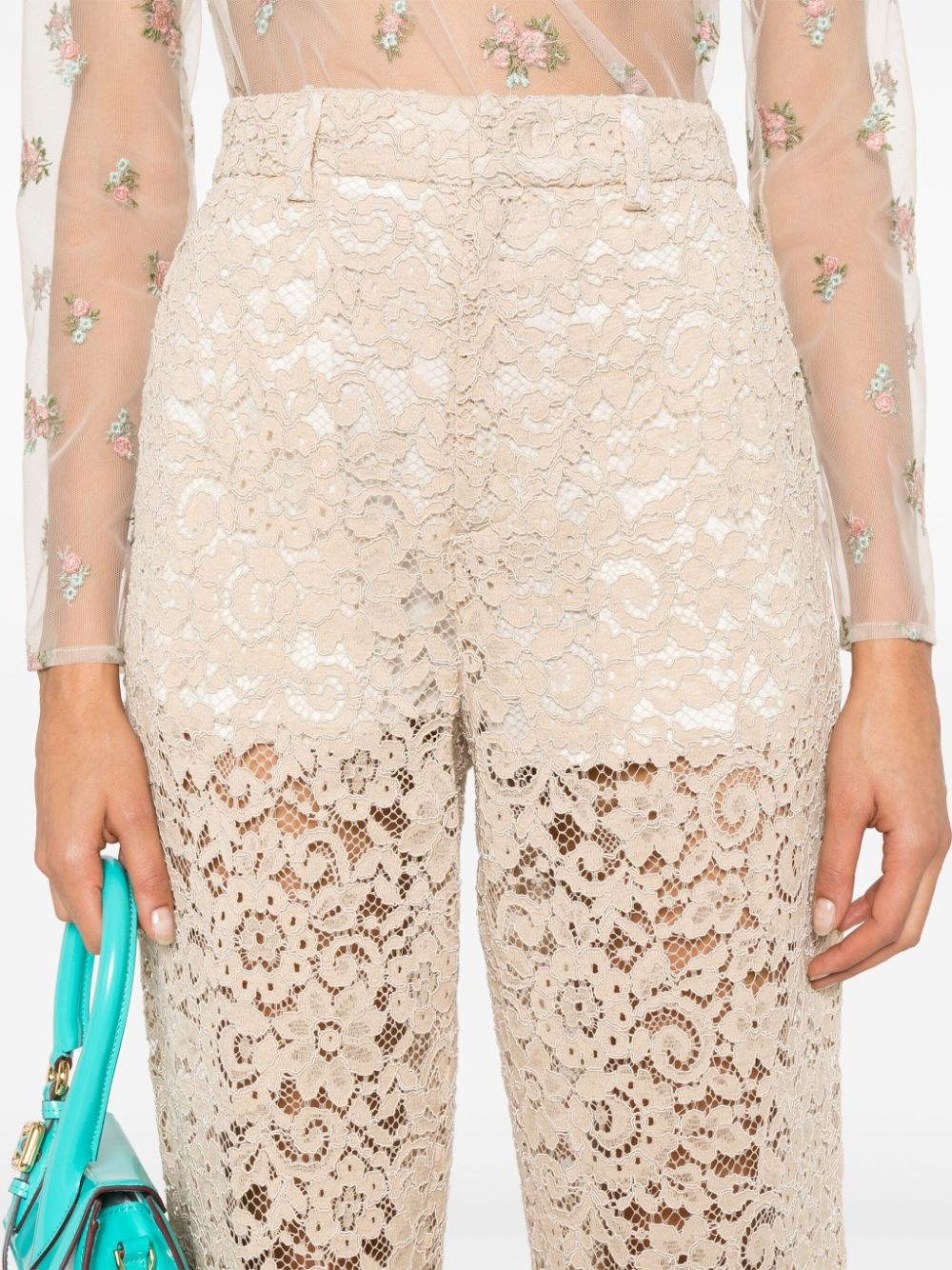 corded-lace trousers - 5