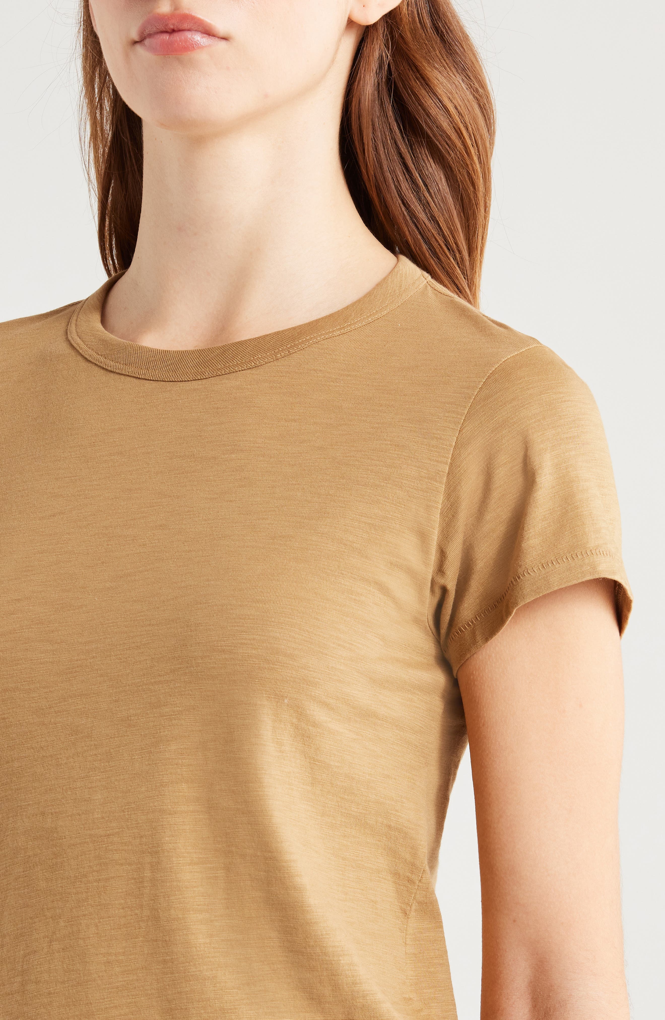 rag & bone The Slub Organic Pima Cotton T-Shirt in Khaki at Nordstrom - 4