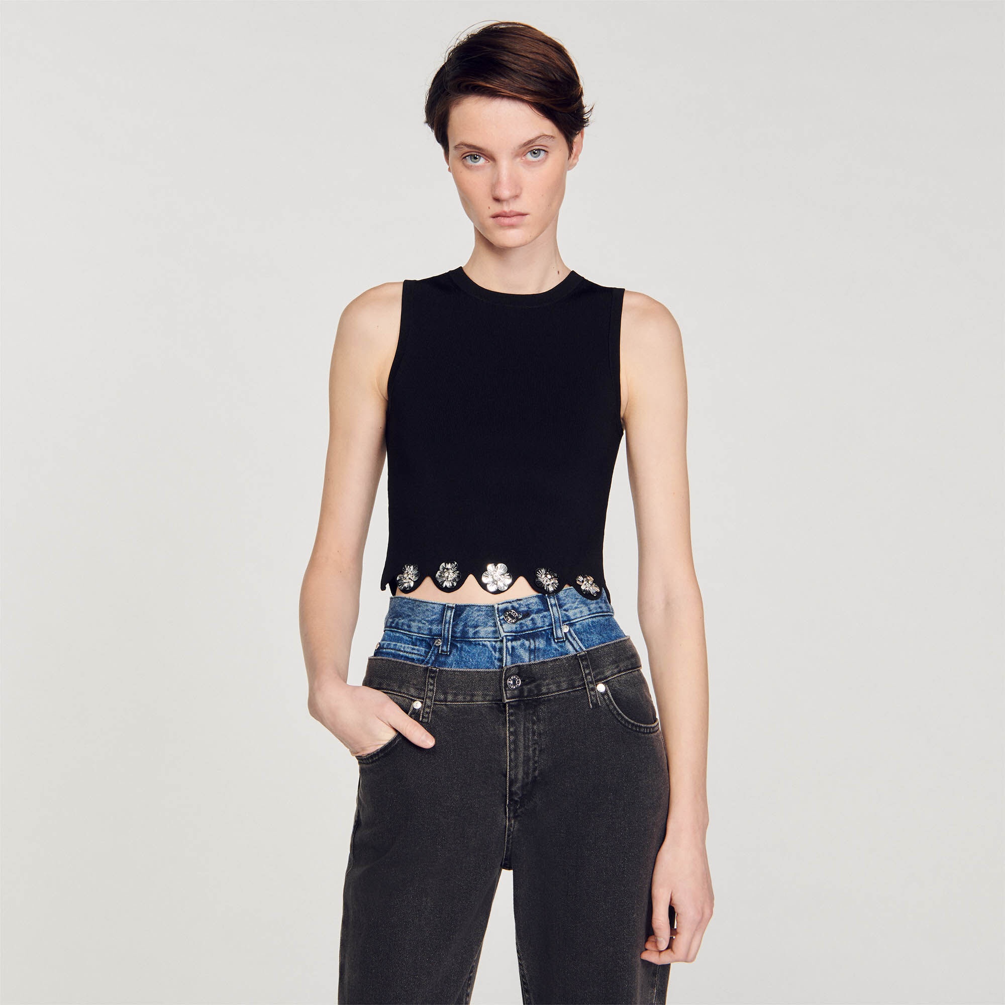 KNIT CROP TOP - 5