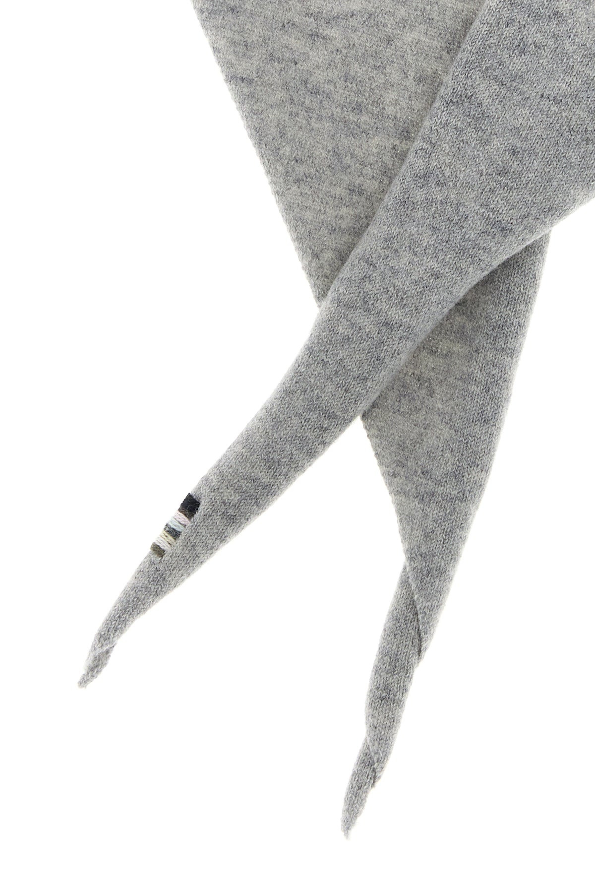 Grey stretch cashmere blend bandana - 2