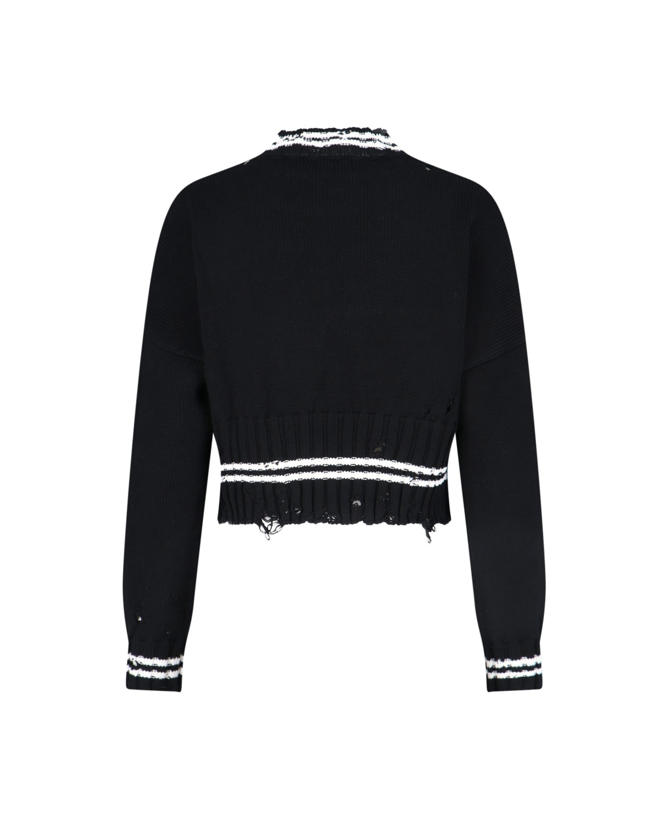 Crop Crew Neck Sweater - 2