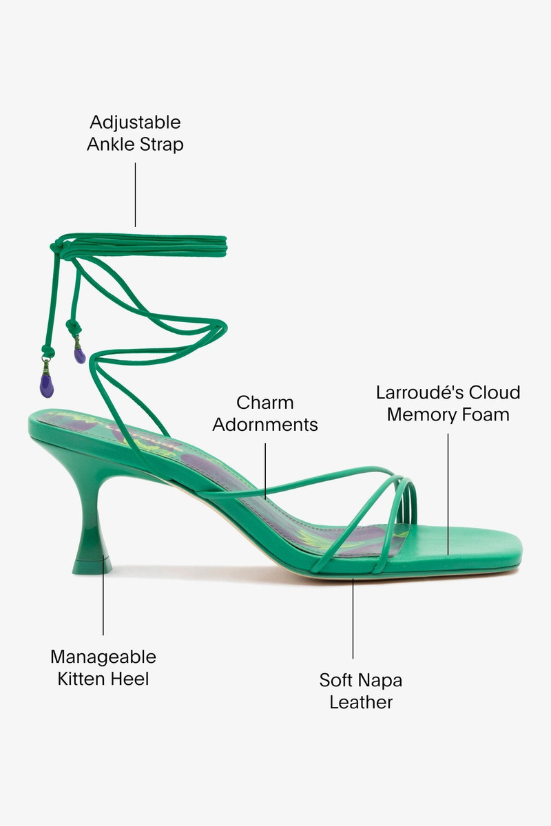 Nadia Sandal In Green Leather 5